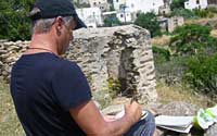 Art course and workshop Greece, on the island of Paros.
