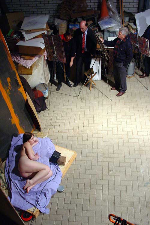 Werken in het atelier - modeltekenavond in een atelierwoning in de Randstad en aan de rivier.