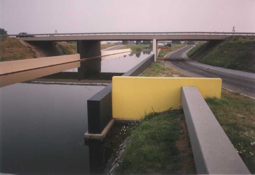Homage to El Lissitzky - land art project with red steel element.