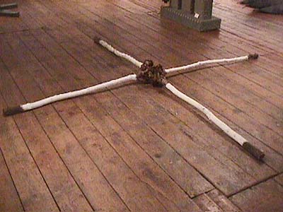 Homage to El Lissitzky - land art project with red steel element.