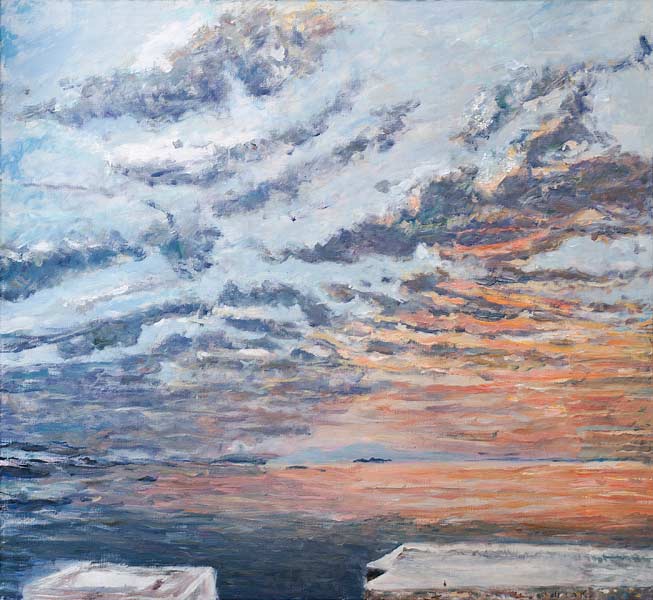 oil painting, sunset - Wim Drion, painter