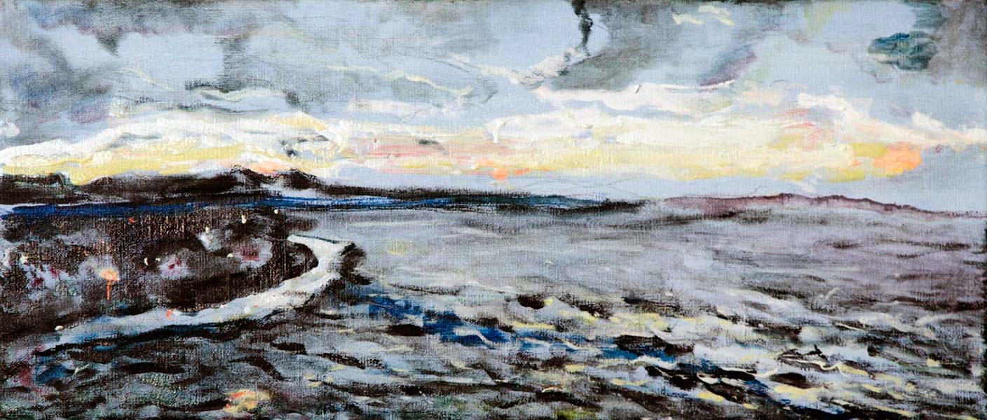 Parikia evening mood - 70x30cm - 2015 - oil paint on canvas