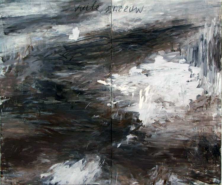 "vuile sneeuw"l - oil on canvas - 160x145 cm - 2011