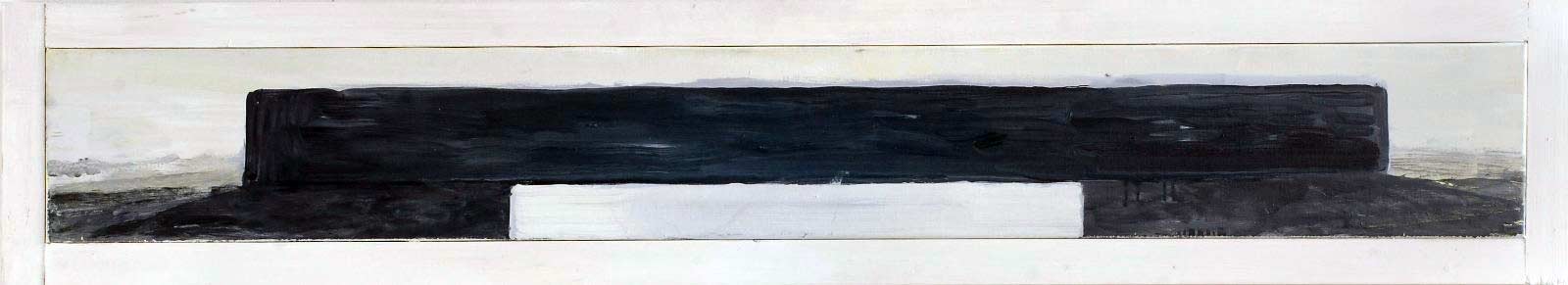 Landschap met heul, 35x170 cm olieverf op linnen 2007.